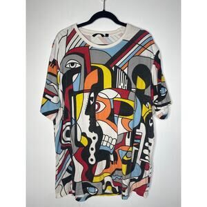 Sean John All Over Print Geometric Art T-Shirt Size 2XL
